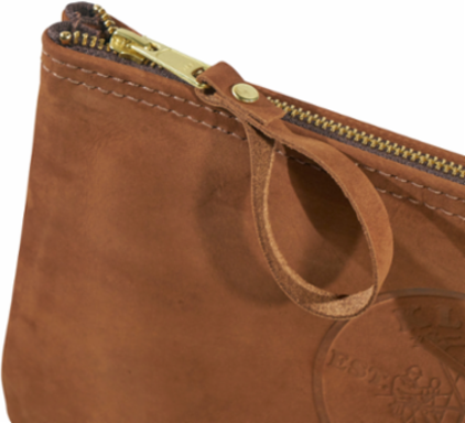 Top-Grain Leather Zipper Bag 12-1/2 Inch for Tools