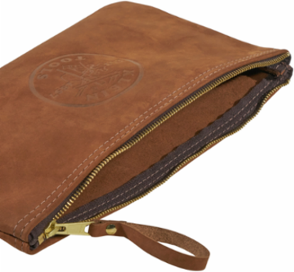 Top-Grain Leather Zipper Bag 12-1/2 Inch for Tools