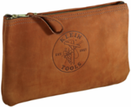 Top-Grain Leather Zipper Bag 12-1/2 Inch for Tools