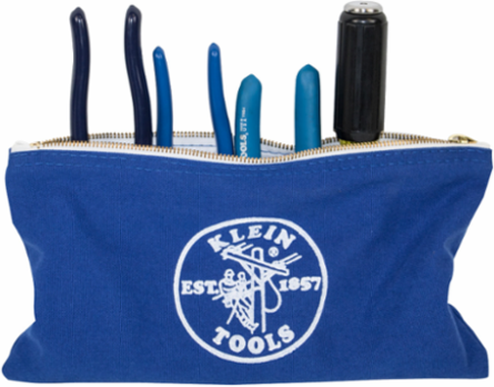 Canvas Tool Pouch Set, 4-Pack, 12.5 Inch x 7 Inch, Heavy-Duty with Zipper Closure