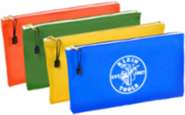 Canvas Tool Pouch Set, 4-Pack, 12.5 Inch x 7 Inch, Heavy-Duty with Zipper Closure