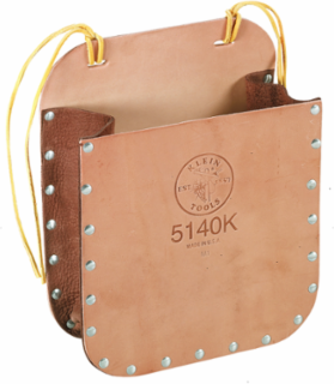 Leather Tool Bag with Strap, 9 x 7 x 3-1/4 Inch, Durable Construction