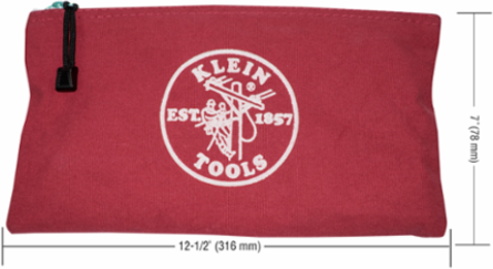 Canvas Tool Pouches Set, 4-Pack, 12.5" x 5" x 7", Water Resistant, Brass Zipper