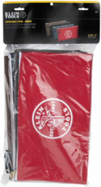 Canvas Tool Pouches Set, 4-Pack, 12.5" x 5" x 7", Water Resistant, Brass Zipper