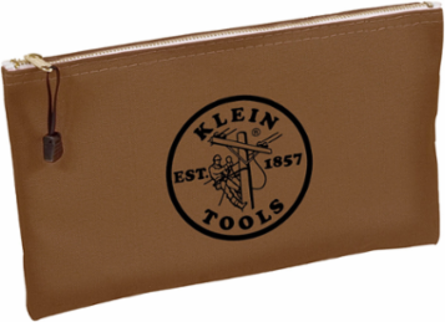Canvas Tool Pouches Set, 4-Pack, 12.5" x 5" x 7", Water Resistant, Brass Zipper