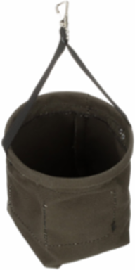 Canvas Tool Bucket, 8 Inch Height, 6.5 Inch Diameter, No. 10 Canvas, 2 Pockets