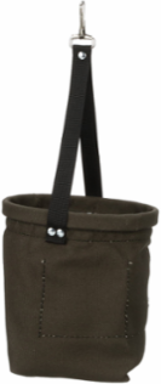 Canvas Tool Bucket, 8 Inch Height, 6.5 Inch Diameter, No. 10 Canvas, 2 Pockets