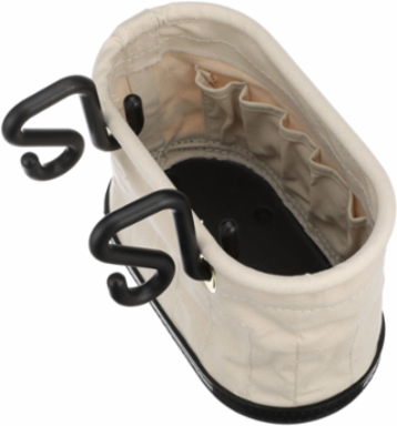 Canvas Bucket 15-Pocket Aerial Oval with Hooks, 10 Inch Height, 14 Inch Length