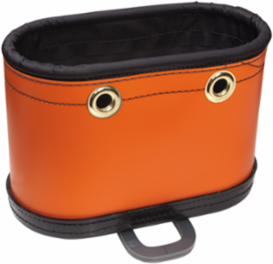 Hard-Body Tool Bucket, 15 Pocket, 10 Inch Height, 14 Inch Length, Orange
