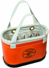 Hard-Body 14-Pocket Tool Bucket, 10 Inch Height, Orange/White