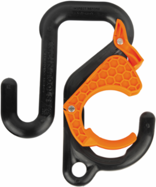 Utility Bucket Hook 2 Inch, 40 lb Capacity, Nylon, Locking Gate