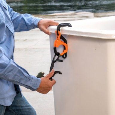 Utility Bucket Hook 2 Inch, 40 lb Capacity, Nylon, Locking Gate