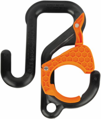 Utility Bucket Hook 2 Inch, 40 lb Capacity, Nylon, Locking Gate
