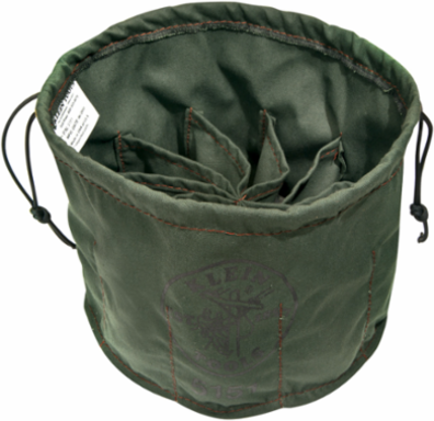 Canvas Drawstring Bag 10-Compartment, 6 Inch Height, 11 Inch Diameter