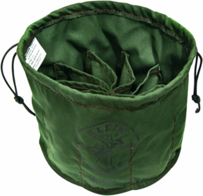 Canvas Drawstring Bag 10-Compartment, 6 Inch Height, 11 Inch Diameter