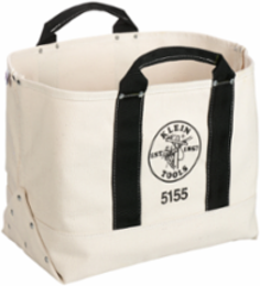 Heavy-Duty 17 Inch Canvas Tool Bag with Reinforced Handles and Open Interior