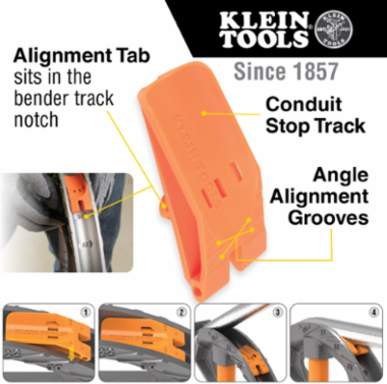 Iron Conduit Bender 3/4 Inch EMT with Angle Setter™, Durable Iron, 10°-60° Bends