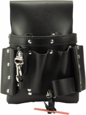 Extra-Capacity Leather Tool Pouch with 8 Pockets, Fits Belts up to 3 Inch