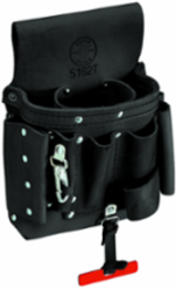 Extra-Capacity Leather Tool Pouch with 8 Pockets, Fits Belts up to 3 Inch