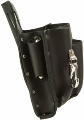 8-Pocket Leather Tool Pouch, 9.75 Inch Height, Slotted for 2 Inch Belts