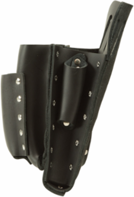 8-Pocket Leather Tool Pouch, 9.75 Inch Height, Slotted for 2 Inch Belts