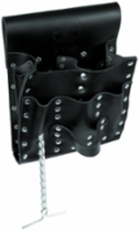 Leather 7-Pocket Tool Pouch for Belts up to 2-1/4 Inch, Black