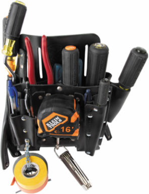 Leather Tool Pouch, 11-Pocket, Fits Belts Up to 2-3/4 Inch, 1.43 lbs