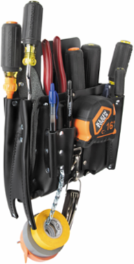 Leather Tool Pouch, 11-Pocket, Fits Belts Up to 2-3/4 Inch, 1.43 lbs