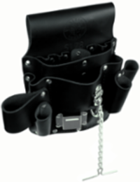 8-Pocket Leather Tool Pouch, Fits Belts up to 2.5 Inch, Moisture-Resistant