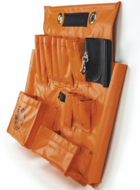 Large Aerial Apron with Magnet, 24 Inch Width, Water-Resistant Vinyl, 18 Pockets