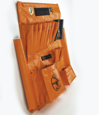 Large Aerial Apron with Magnet, 24 Inch Width, Water-Resistant Vinyl, 18 Pockets