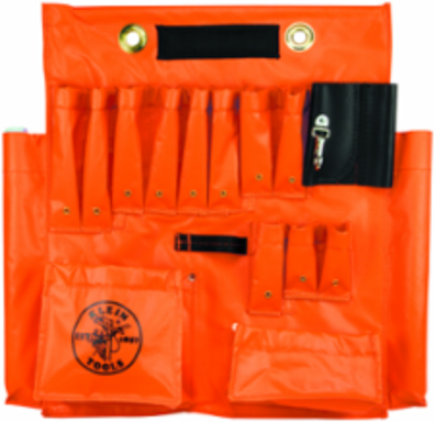 Large Aerial Apron with Magnet, 24 Inch Width, Water-Resistant Vinyl, 18 Pockets