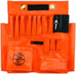 Large Aerial Apron with Magnet, 24 Inch Width, Water-Resistant Vinyl, 18 Pockets