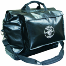 Large Black Vinyl Tool Bag - 24 Inch Length, 20 Inch Height, 10 Inch Width, 2 Pockets