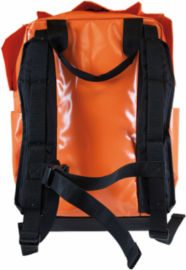 Tool Bag Backpack 18 Inch with 4 Pockets, Padded Back, Nylon, Orange