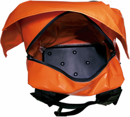 Tool Bag Backpack 18 Inch with 4 Pockets, Padded Back, Nylon, Orange
