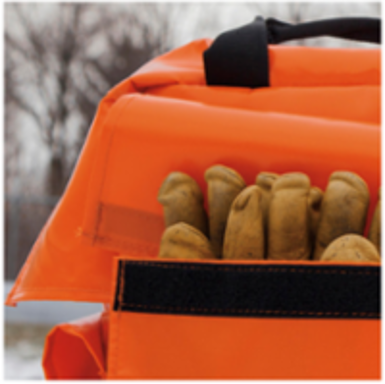 Tool Bag Backpack 18 Inch with 4 Pockets, Padded Back, Nylon, Orange