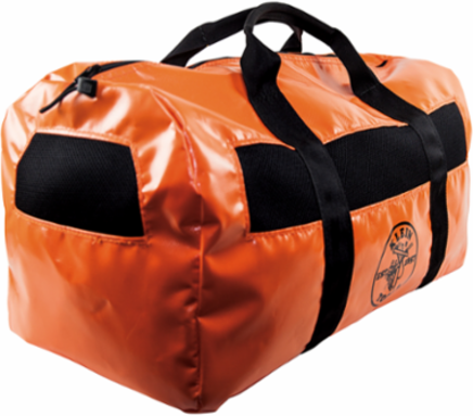 Lightweight Orange Vinyl Lineman Duffel Bag 12 Inch Height, 24 Inch Length, 2 lbs