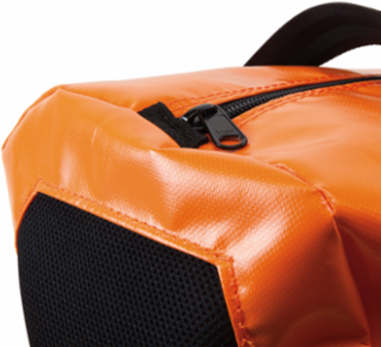 Lightweight Orange Vinyl Lineman Duffel Bag 12 Inch Height, 24 Inch Length, 2 lbs