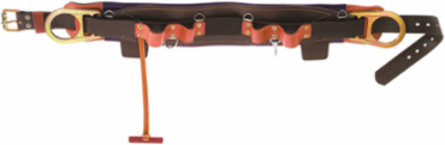 Fixed Body Belt, 20 Inch, Leather & Nylon, Fits Waist 34" to 42"