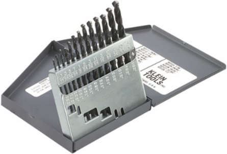 Regular-Point Drill-Bit Set, 13-Piece, Sizes 1/16-Inch to 1/4-Inch, Steel