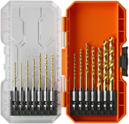 Titanium Drill Bit Set, 14-Piece