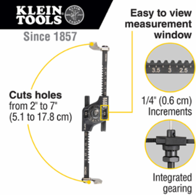 Replacement Blades and Bit Set for Adjustable Hole Saw, Includes 2 Blades, 1 Pilot Bit