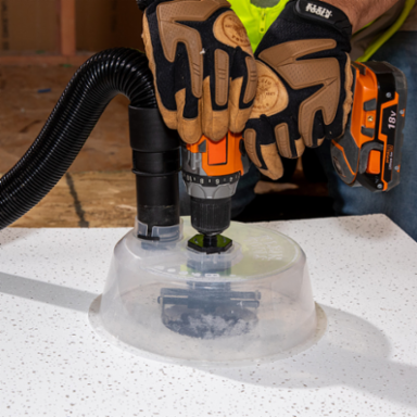 Adjustable Hole Saw 2-7 Inch with Integrated Vacuum Port and Spring-Loaded Collar