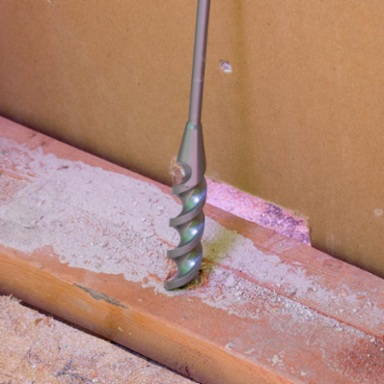 Flex Auger Bit, 3/8 Inch x 72 Inch, Screw Point Tip, Spring Steel Shaft