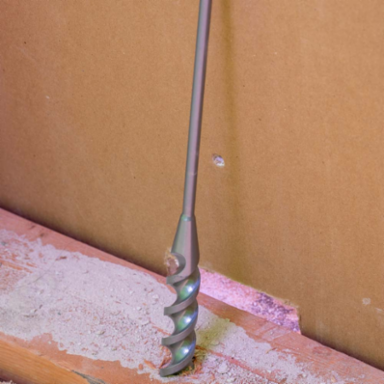 Flex Bit Auger 1 Inch x 54 Inch - Screw Point Tip, Spring Steel Shaft, 2 lbs