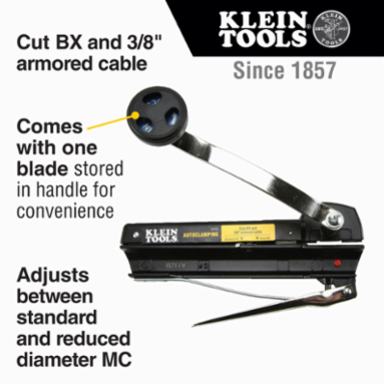 BX & Armored Cable Cutter, Cuts Up to 3/8 Inch Diameter, 7.25 Inch Length