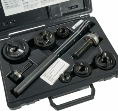 Knockout Punch Set with 1-Inch Ratcheting Wrench for 1/2 to 2-Inch Conduit Sizes