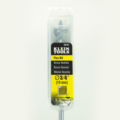 Flex Bit Auger 3/4 Inch x 72 Inch, Screw Point Tip, Spring Steel Shaft