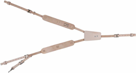 Soft Leather Work Belt Suspenders, One Size Fits Most, Light Brown Leather